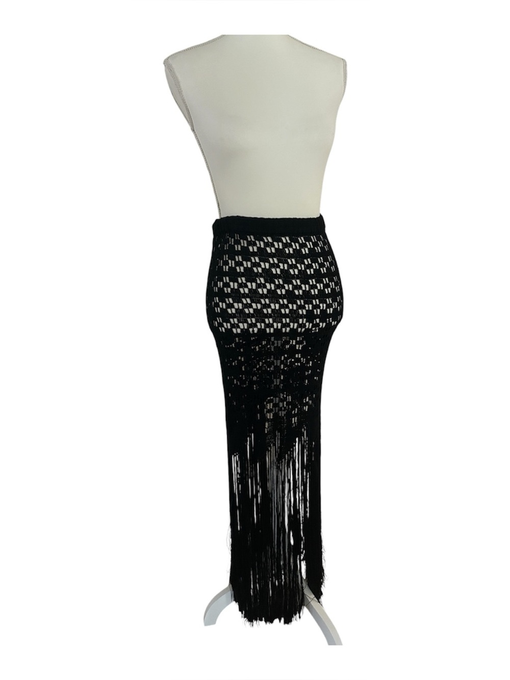 Zimmermann Knit Fringe Long Skirt